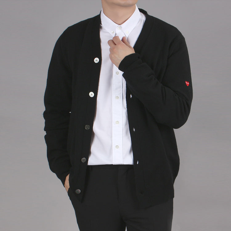 COMME des GARCONS PLAY Small Heart Cardigan 'Black' AZ-N042-051-1