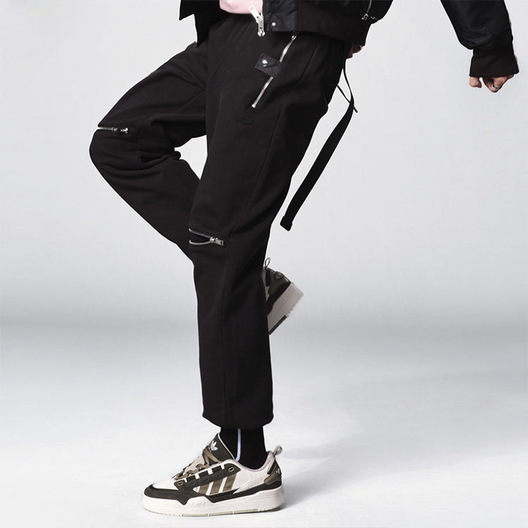 Men's adidas originals Solid Color Casual Sports Pants/Trousers/Joggers Black HH9431