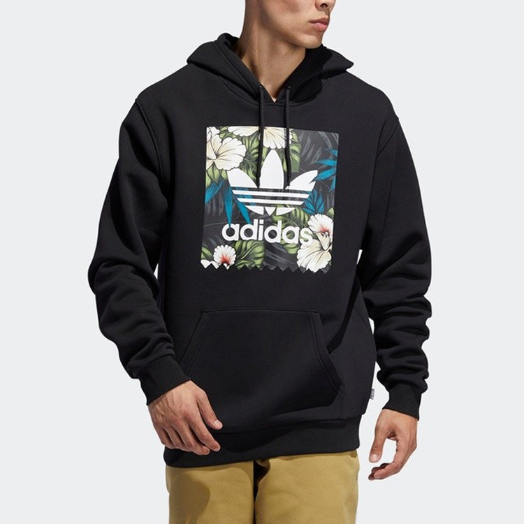adidas originals Adifloral Hoody Sweatshirt For Men Black FM7305