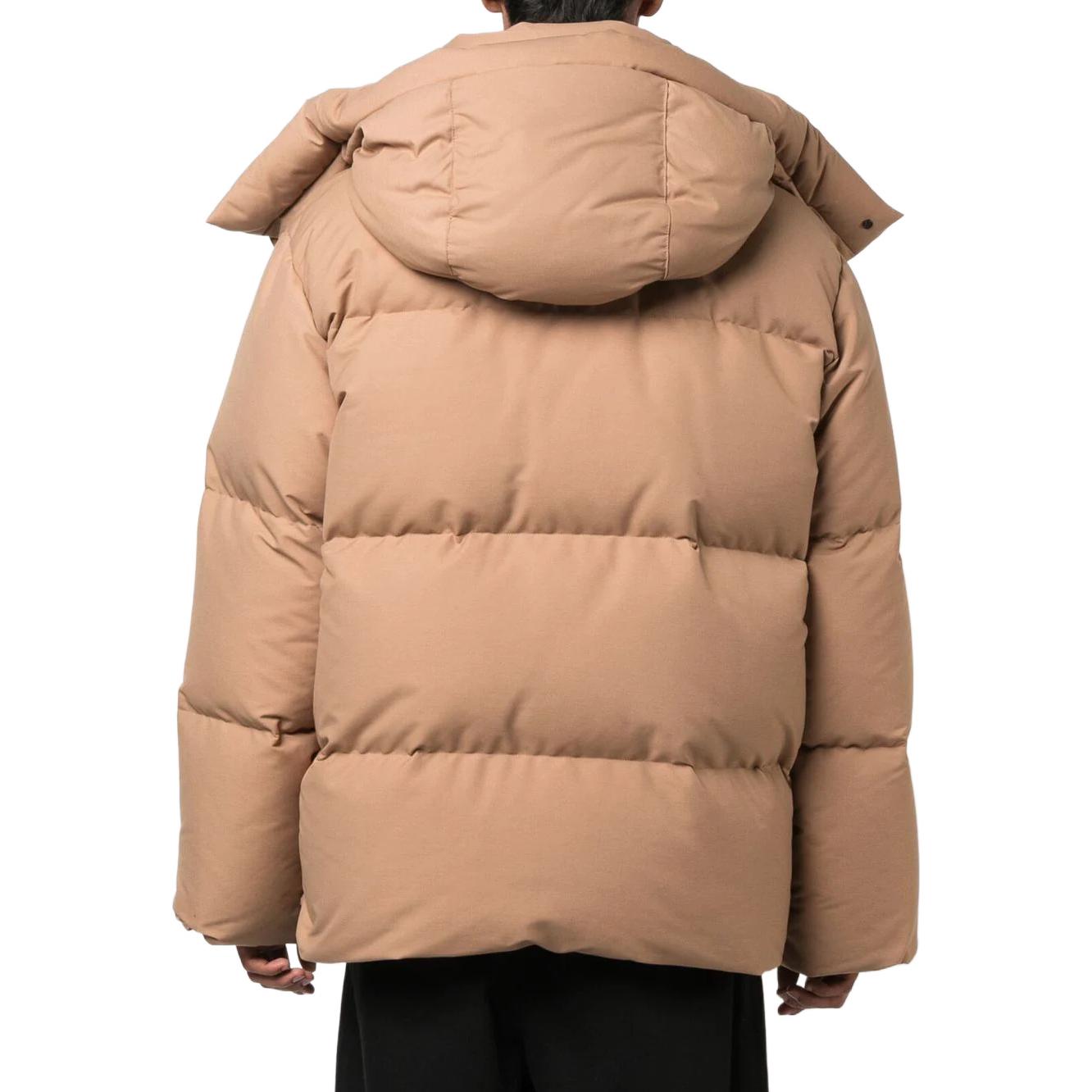 Men's Off-White FW22 Solid Color With Down Feather Jacket Fitted Fit Brown OMED048F22FAB0016210