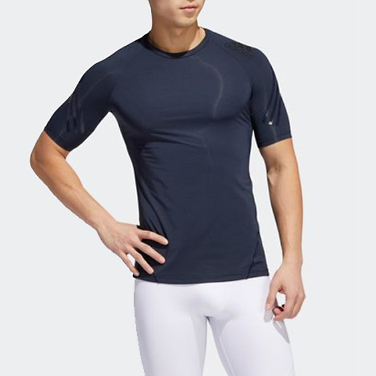 adidas Training Sports Round Neck Short Sleeve 'Legendary Blue' FJ4078