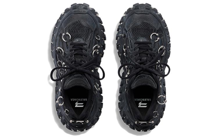 Balenciaga Bouncer Screw Sneakers 'Black Mesh and Nylon with Piercing' 685613W2RAG1081
