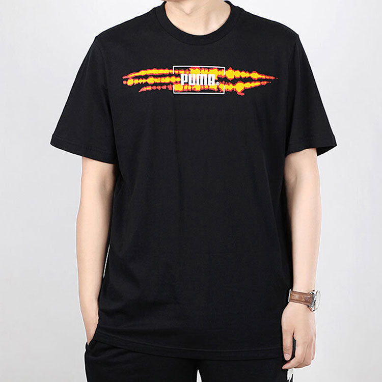 PUMA Printed Sports Short Sleeve TEE Black 599427-51