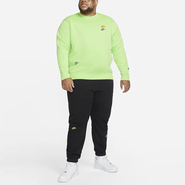 Nike Sportswear Sport Embroidered Logo Sports Round Neck Pullover 'Neon Green' DM8886-345