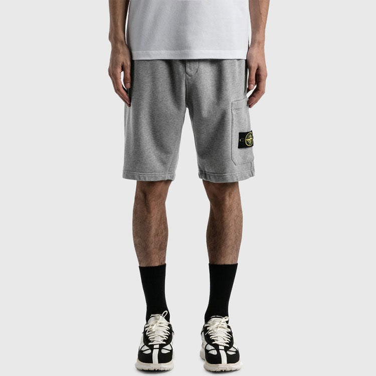 STONE ISLAND Bermuda Cargo Shorts 'Melange Grey' 741564651-V0M64