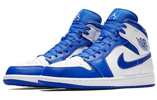 Air Jordan 1 Mid 'Hyper Royal White' 554724-114