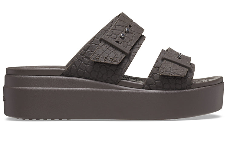 (WMNS) Crocs 2 Straps Brooklyn 'Brown' 208667-206