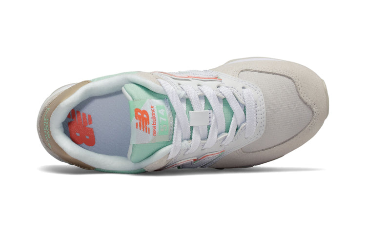 New Balance Kids' 574v1 Lace-up Sneaker Beige/Green PC574SCE
