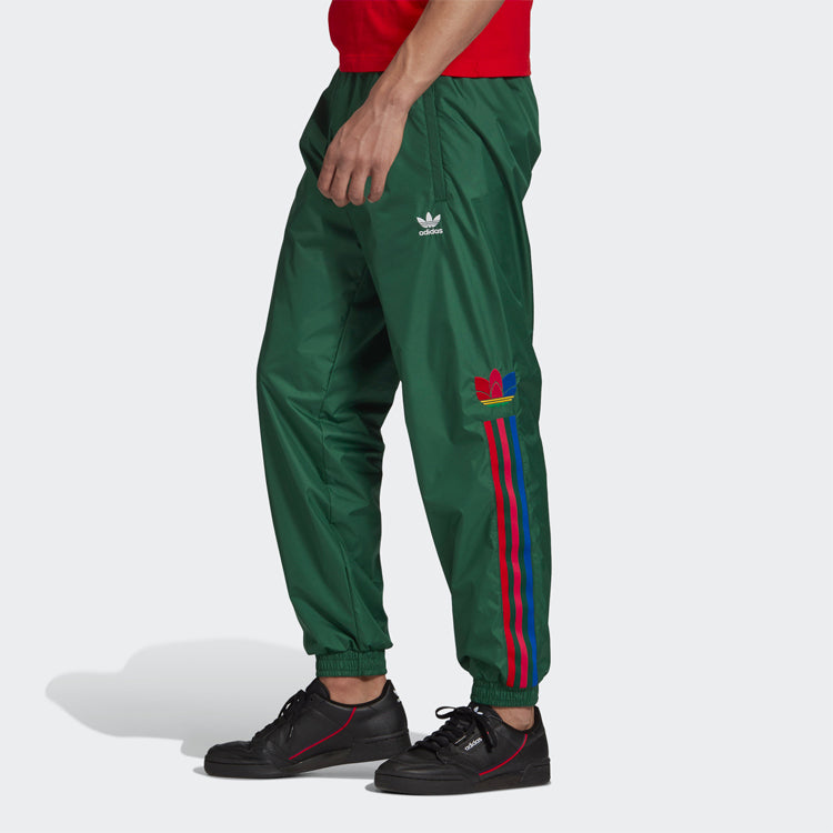 adidas originals Alphabet Logo Loose Bundle Feet Sports Pants Green GE0843