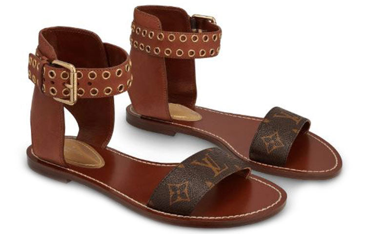 (WMNS) LOUIS VUITTON shoes Passenger flat sandals 'Brown' 1A63ZX