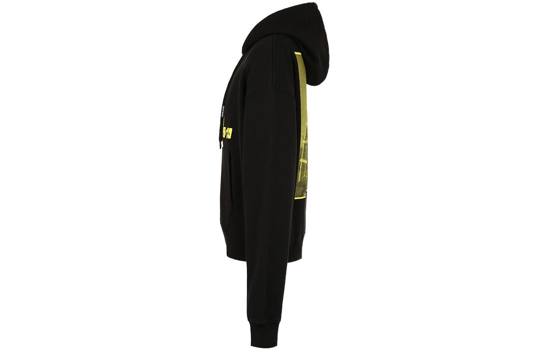 Men's Off-White Back Printing Long Sleeves Black OMBB03-7E19E3-0008