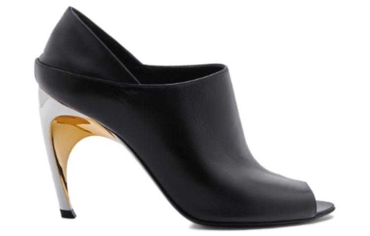 (WMNS) Alexander McQueen Armadillo Mules 'Black Silver' 780699WIEA91399