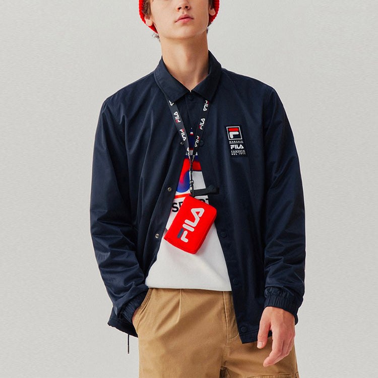 FILA Logo Printing Sports Woven Jacket Blue F11M048703F-NV