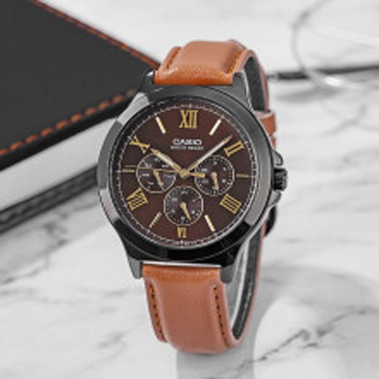 Casio Dress Classic Analog Watch 'Brown Black' MTP-V300BL-5A