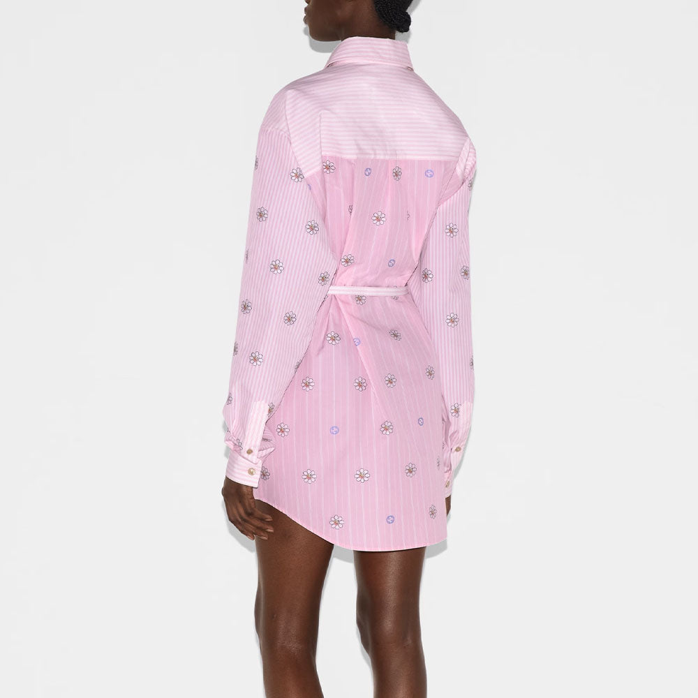 (WMNS) Gucci Striped Cotton Shirt Dress 'White Pink' 781668-Z8BRR-9368