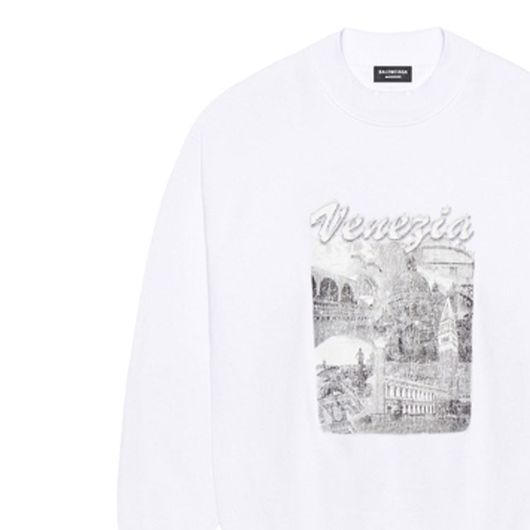 Balenciaga Venezia Print Sweater 'White' 652981TKV899094
