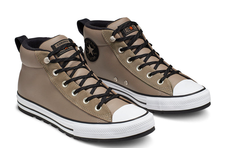 Converse Chuck Taylor All Star Street Leather Mid Top Grey/White 166072C
