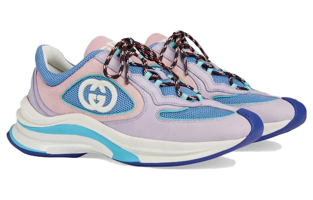 (WMNS) Gucci Run Suede Sneakers 'Pink Blue' 746939-AAB62-5343