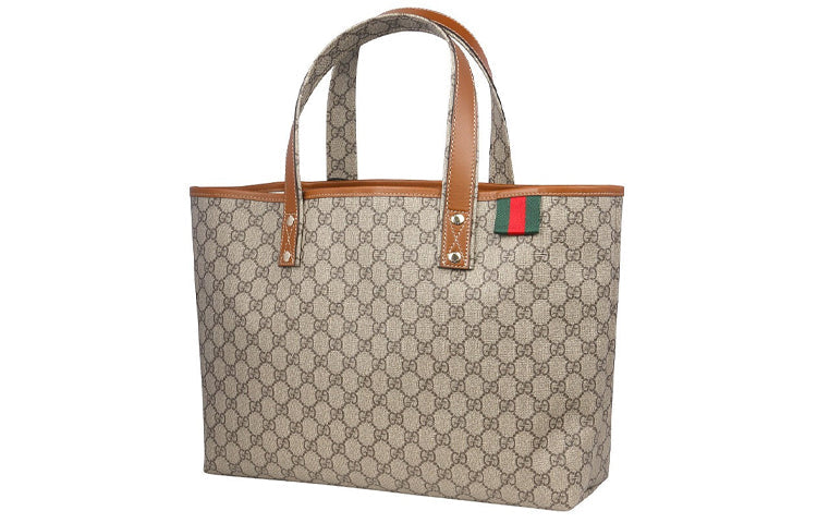 (WMNS) Gucci Logo Canvas Large Capacity handbag / Brown Classic 211134-KGD3G-8527