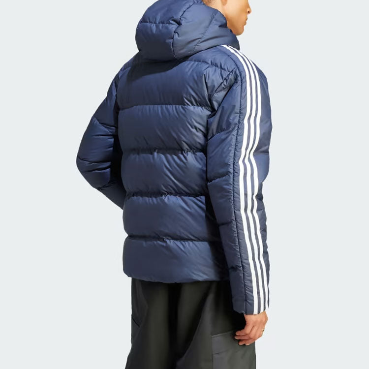 adidas Midweight Down Hooded Jacket 'Blue' IK3213