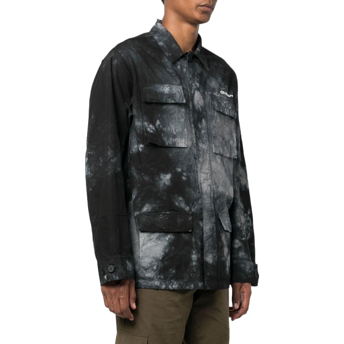 Off-White Arrow Tie Dye overshirt 'Black' OMEA354F22FAB0020501