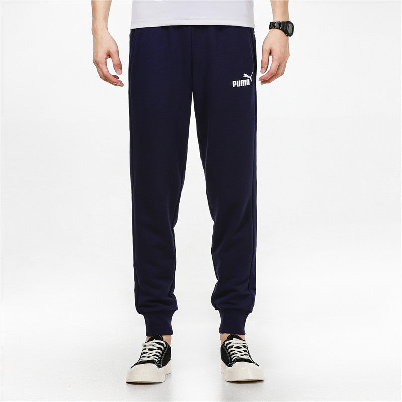 PUMA Essentials Logo Pants 'Navy White' 588730-06