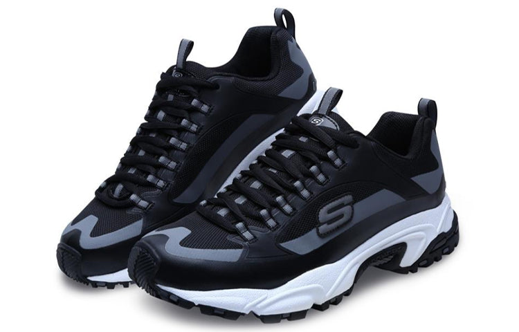 Skechers Stamina Running Shoes Black/White/Gray 666030-BKGY