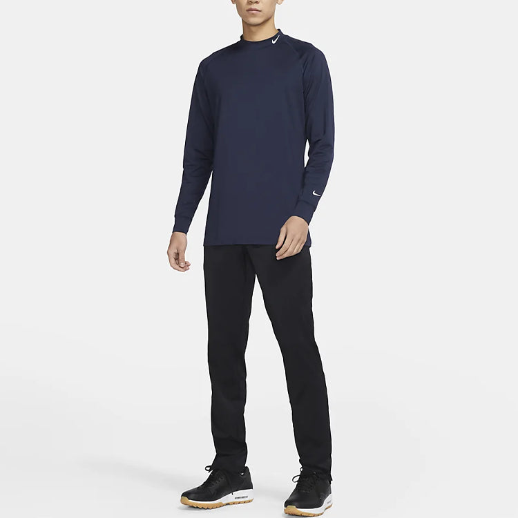 Nike SS22 Dri-FIT Uv Vapor Golf Sports Stand Collar Long Sleeves Obsidian Color CU9803-451