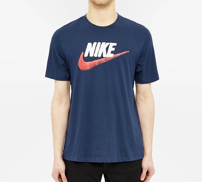 Nike Classic Swoosh Logo Short Sleeve Navy Blue AR4993-452