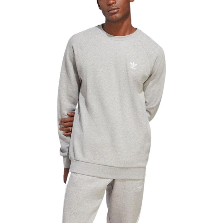 adidas Trefoil Crew Sweatshirt 'Grey White' IA4806