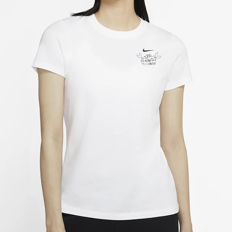 (WMNS) Nike Sportswear Logo Short Sleeve White CZ3594-100