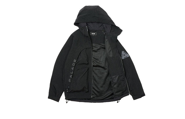 PALACE Multiple Pockets Zipper Hooded Jacket Unisex Black XVHKNQL7MQ6E