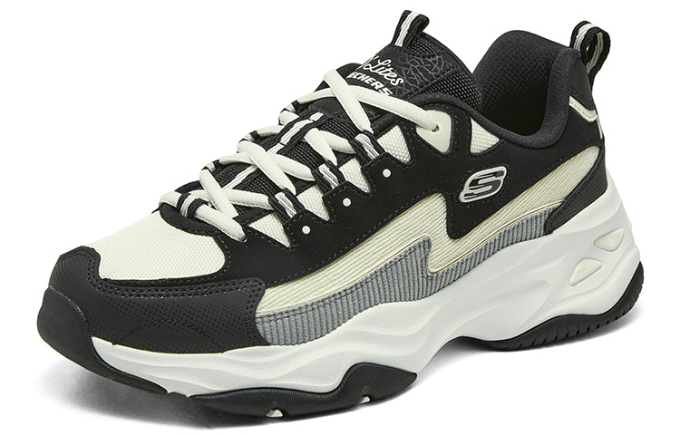 (WMNS) Skechers DLITES 1.0 'Black Beige' 896282-BKNT