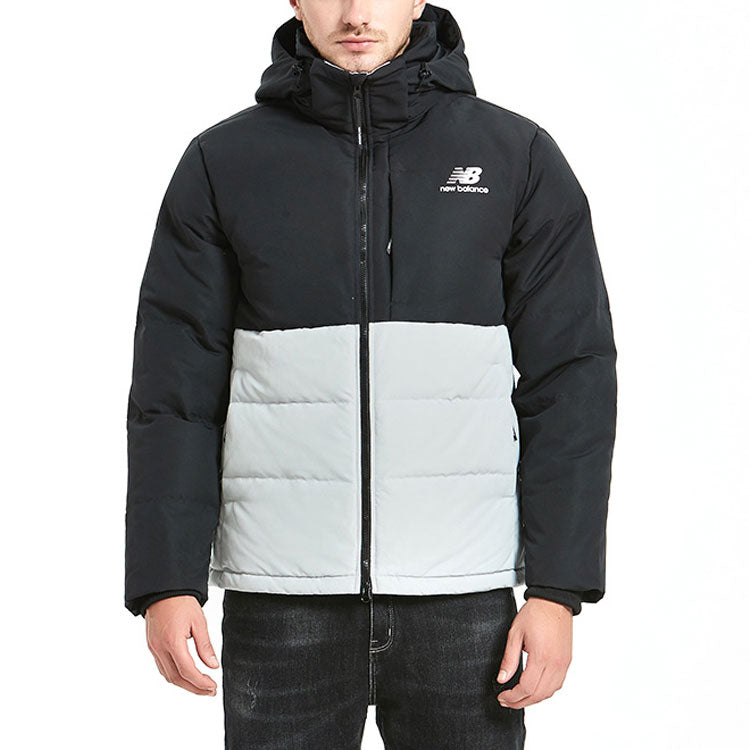 New Balance Windproof Lifestyle Down Jacket Asia Sizing 'Black White' AMJ93551-LAN