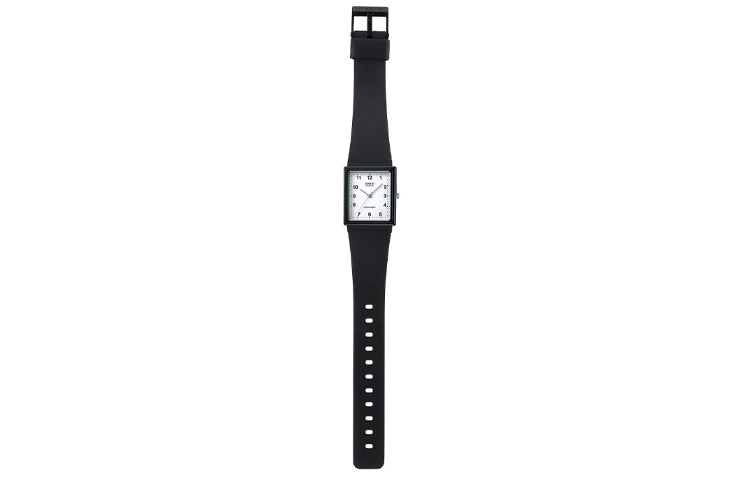 CASIO Quartz Waterproof White DialBlack Strap Mens WhiteBlack Analog MQ-27-7B