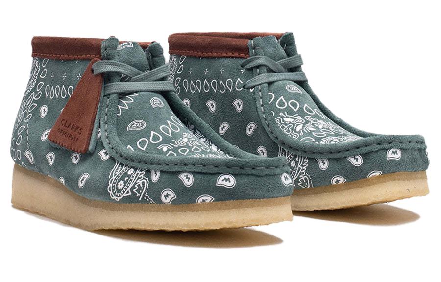 Clarks Wallabee Boots 'Green Paisley' 26168803
