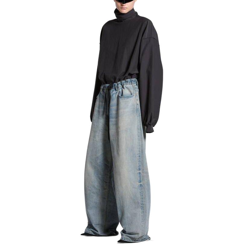 Balenciaga Oversized Baggy Pants 'Light Blue' 786643TQW556379