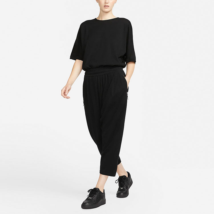 (WMNS) Nike ESC Solid Color Round Neck Short Sleeve Black DH2914-010