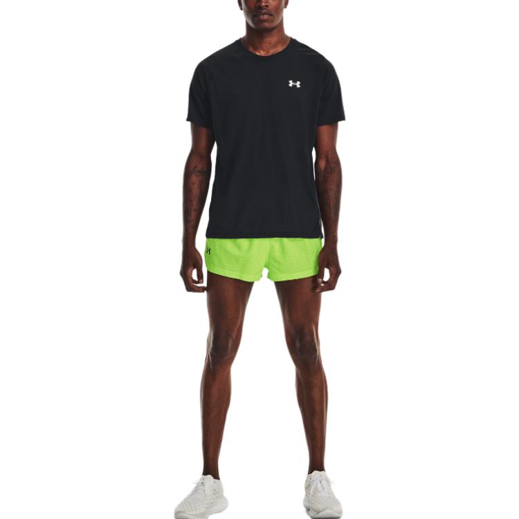 Under Armour Launch Split 3 inch Running Shorts 'Neon Green' 1377813-369
