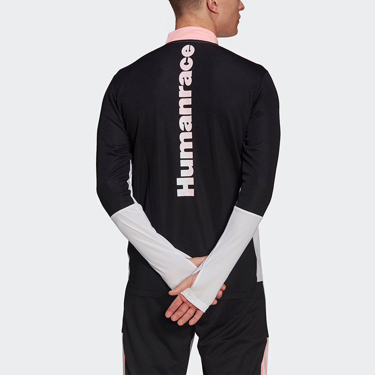 adidas x Crossover Juve Hu Tr Top Juventus Soccer/Football Half Zipper Stand Collar Sports White Black Colorblock GK7824