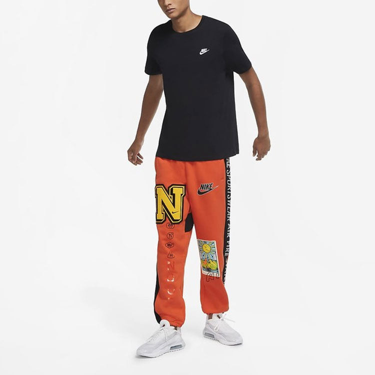 Nike Printing Alphabet Logo Sports Long Pants Orange DC2723-891