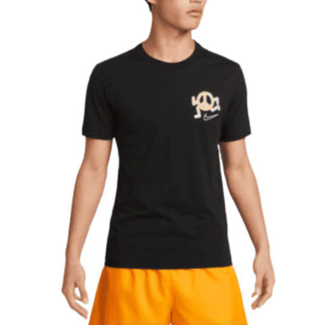 Nike Sportswear Back Alphabet Geometry Printing Sports Round Neck Short Sleeve Black DQ1079-010