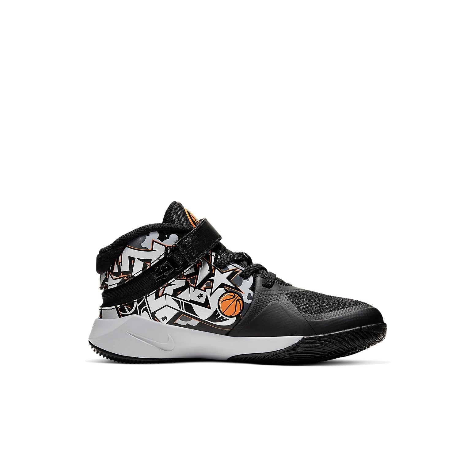 (PS) Nike Team Hustle D 9 FlyEase 'Black White Bright Orange' CQ4868-001