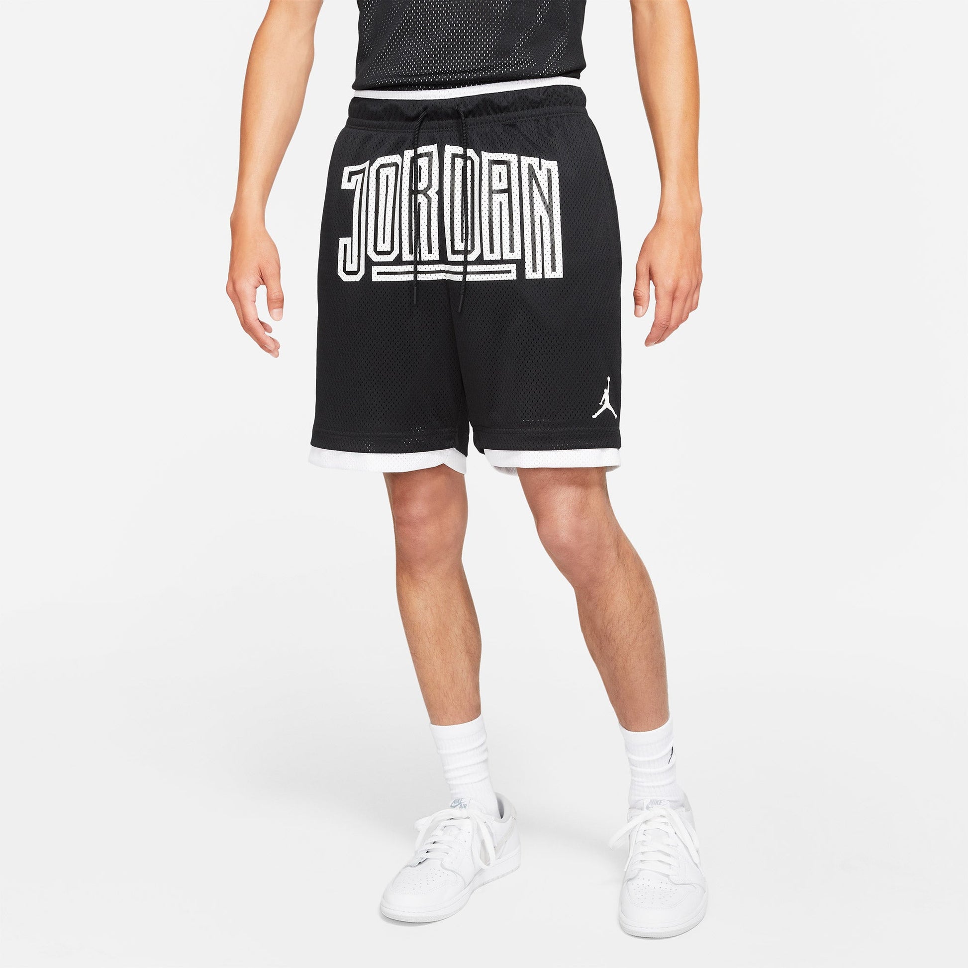 Men's Jordan Sport Dna Contrasting Colors Logo Mesh Breathable Sports Shorts Black DA7207-010