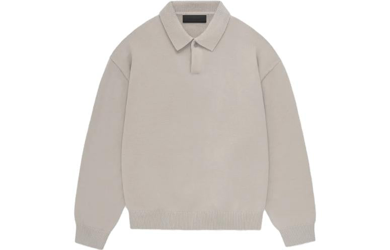 Fear of God Essentials FW23 Knit Polo Shirt 'Silver Cloud' 192BT232182F