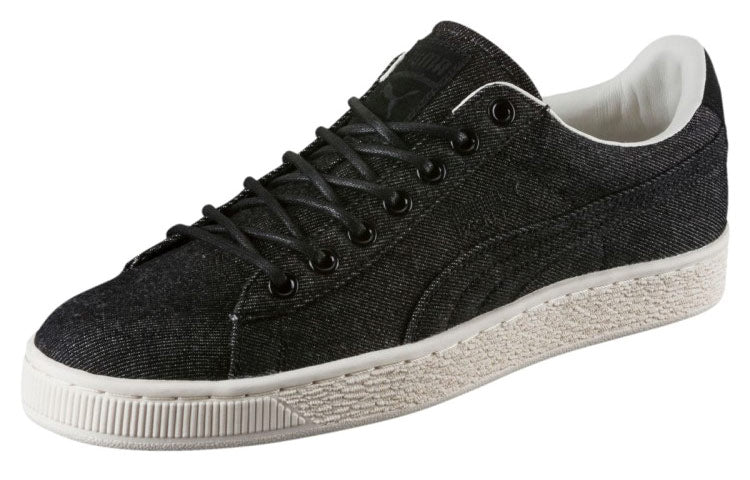 PUMA Basket Classic Denim Leisure Shoes Black 362555-03
