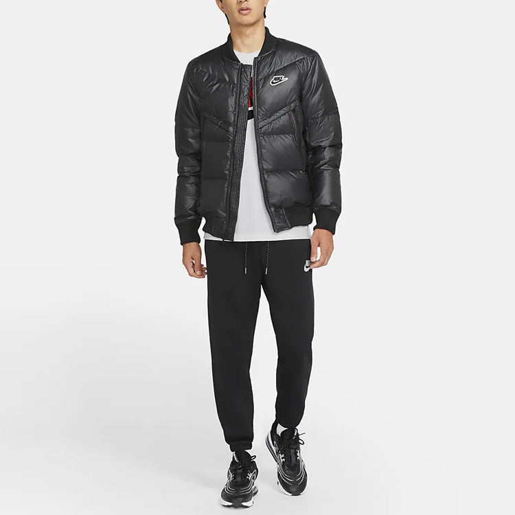 Nike Sportswear Down-Fill Windrunner Stand Collar Short Sports Down Jacket Black CU4403-010