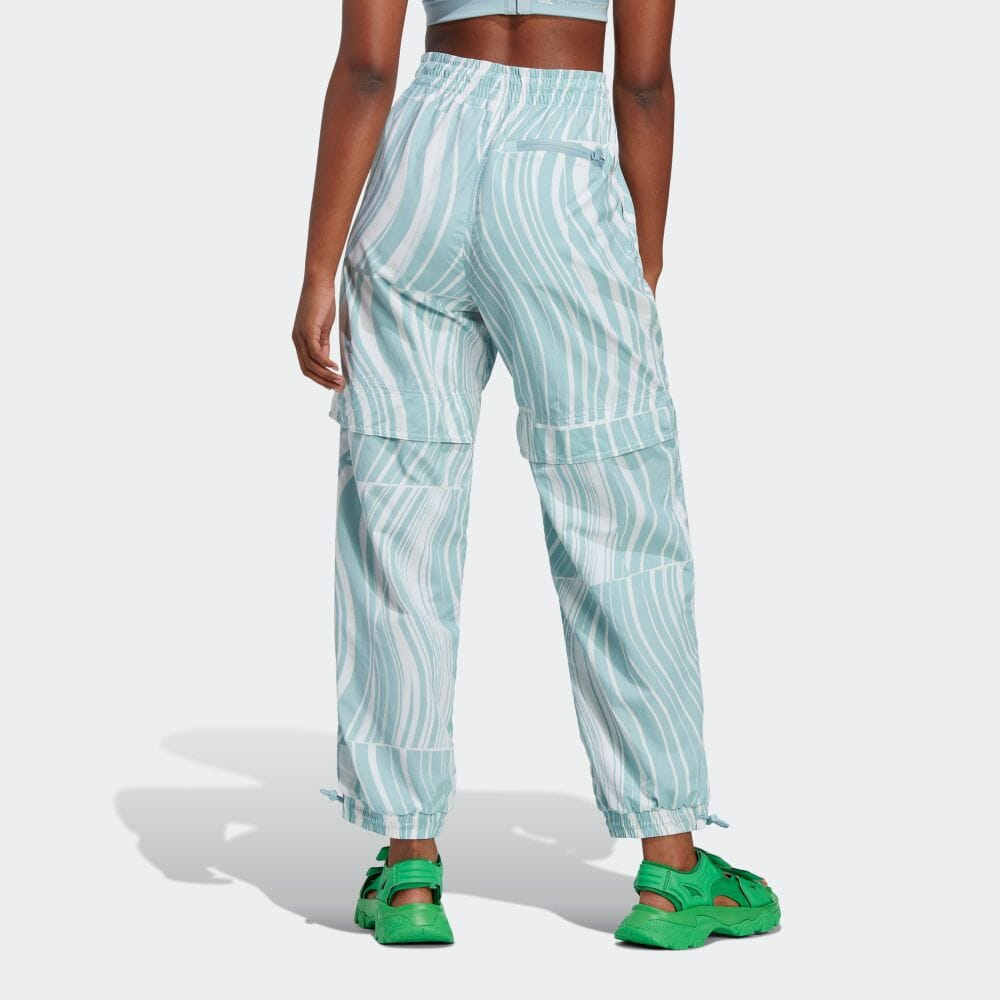 (WMNS) adidas By Stella McCartney Truecasuals Printed Track Pants 'Blue White' HT1103