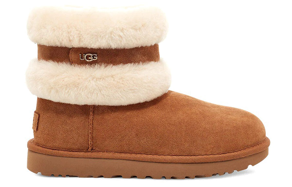(WMNS) UGG Fluff Mini Belted 'Brown' 1112483-CNAT