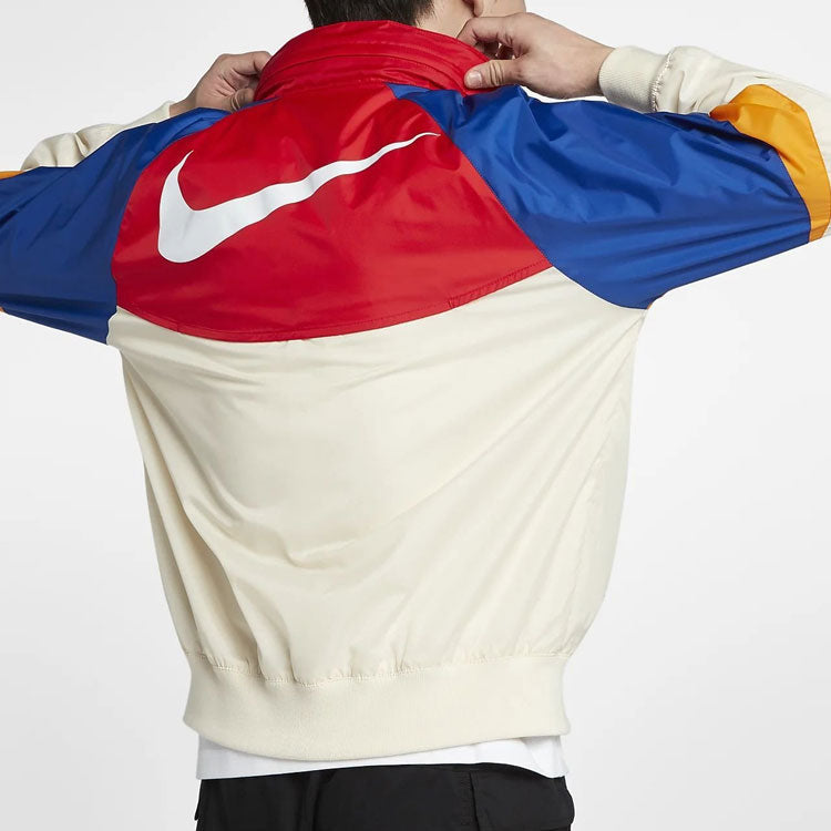 Nike MENS Big Swosh Multicolor Jacket Red/White/Blue Colorblock AR2210-271